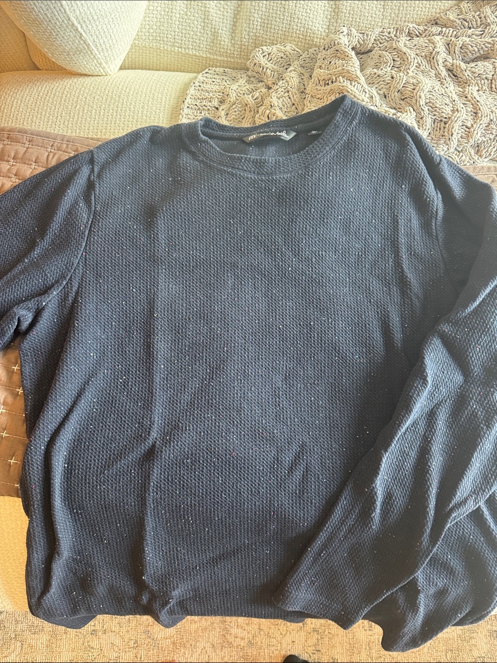 Travis Mathew Men's Navy Crewneck Sweater